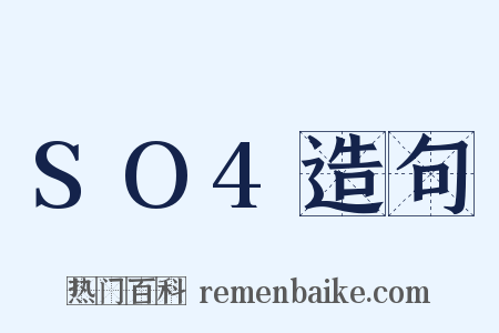 SO4造句是什么意思的图片